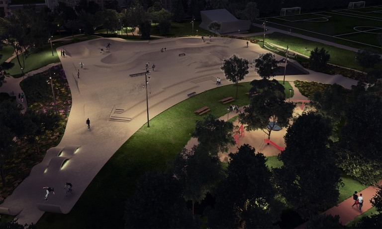 Lighting a skatepark