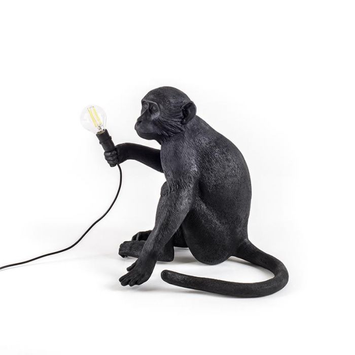 Seletti Monkey Lamp zwart