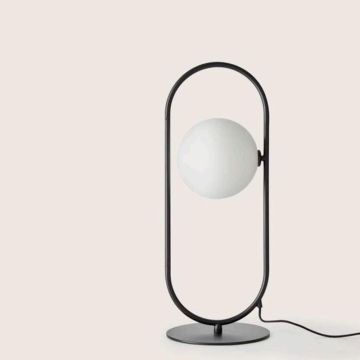 Aromas Abbacus S1258 Matt black clear glass Tafellamp zwart-1