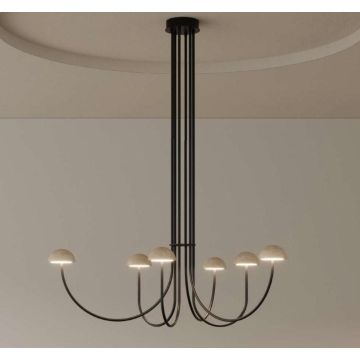 Aromas Dussa Matt Black/Travertine Hanglamp zwart-1