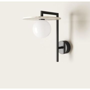 Aromas Miro Matt Black/metal disc G9 LED (included) 5W 2700K Wandlamp zwart-1