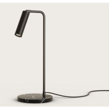 Aromas TURA S1313 Black leather Chip LED 5W 2700K dim 220-240V/24VDrive Tafellamp zwart