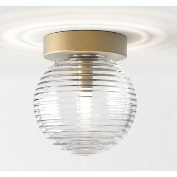 Astro Lighting Tacoma Surface Antique Brass + Tacoma Ribbed Glass Clear Downlighters goud/messing-1
