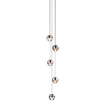 Bocci 14.5 Random, LED, 2700K, Clear, white vanopy Hanglamp transparant-1