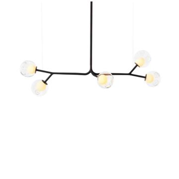 Bocci 28.5a.1 black powder coated stainless steel Hanglamp transparant-1