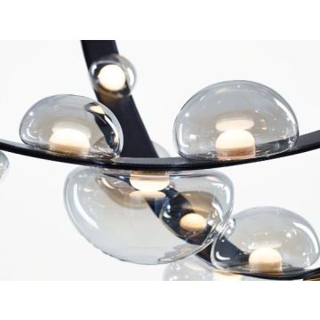Bomma Dew Drop Pendant Light - vegan black leather  Hanglamp zwart-1