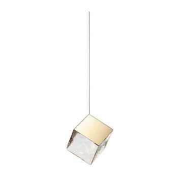 Bomma Pyrite single pendant with canopy gold Hanglamp goud/messing-1
