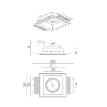 Brick in the Wall Indox 111 LED Spot wit-1