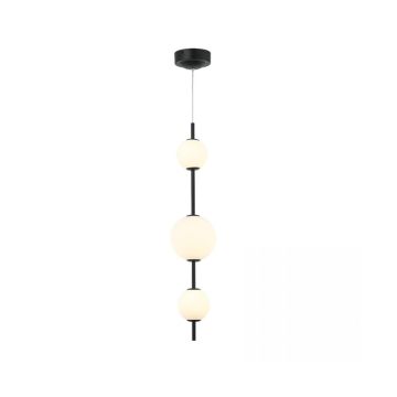 Brink V-merk 20132 LED PENDANT LIGHT 13W 3000K GLASS &METAL WHITE-BLACK LED 1 Hanglamp zwart