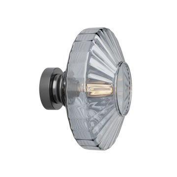 Brink V-merk 23011 WALL LIGHT METAL-GLASS ANODISED DARK GREY E27 40W Wandlamp lichtgrijs-1