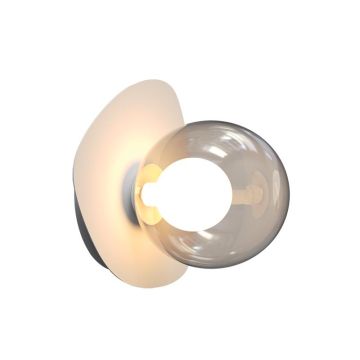 Brink V-merk 2577 WALL LIGHT 1xG9 LED MAX 4W SANDY WHITE - SMOKED GLASS Wandlamp donkergrijs-1