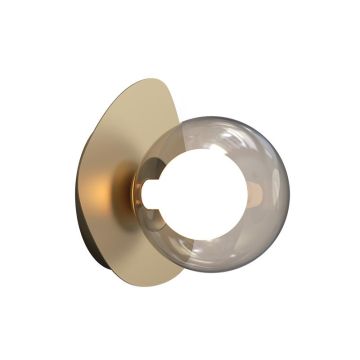 Brink V-merk 2578 WALL LIGHT 1xG9 LED MAX 4W GOLD MATT - SMOKED GLASS Wandlamp donkergrijs-1