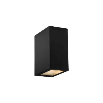 Brink V-merk Block 6UD 2x5W 420lm 827 500mA GI PC Dim 20dgr IP65 Black Wand Tuinverlichting  zwart