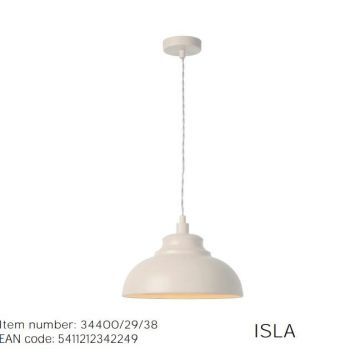Brink V-merk Lucide ISLA Hanglamp Beige Ø29 1xE14-40W-Metaa Hanglamp beige-1