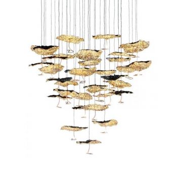 Catellani & Smith Gold Moon Chandelier 20 lights Hanglamp goud/messing-1