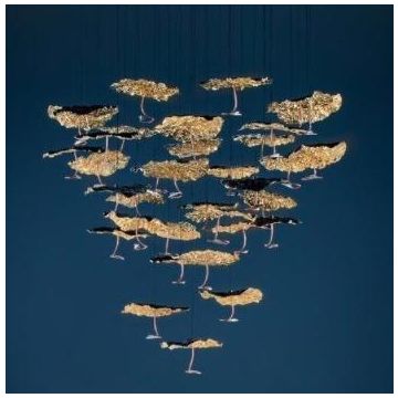 Catellani & Smith Gold Moon Chandelier Cascata / 29x GM 6x SPL Hanglamp goud/messing-1