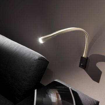 Contardi FlexiLed  AP L60 Ivory leather excl switch Wandlamp beige-1