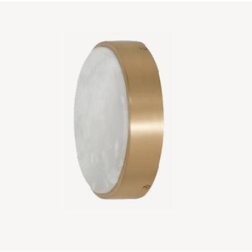CTO Lighting  ANVERS WALL/CEILING FLUSH SMALL bronze with honed alabaster Plafondlamp wit
