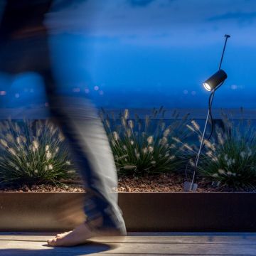 Davide Groppi Grillo, 3000K, 4,2W Buiten Prikspots zwart-1