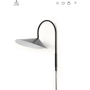 Ferm Living Arum swivel black wallamp Wandlamp zwart-1