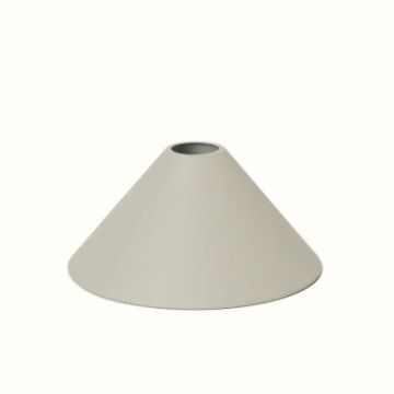 Ferm Living Cone Light Grey - Low Socket kleur brass Technische Accessoires lichtgrijs-1