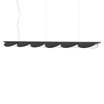 Flos Almendra Linear Suspension 6 Anthracite Hanglamp antraciet-1