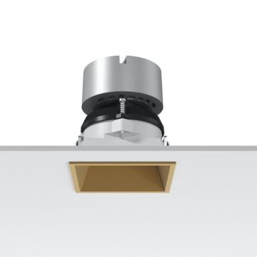 Flos Architectural EASY KAP 80 PLUS ADJ SQR GOLD LED AR.27K Spot goud/messing-1