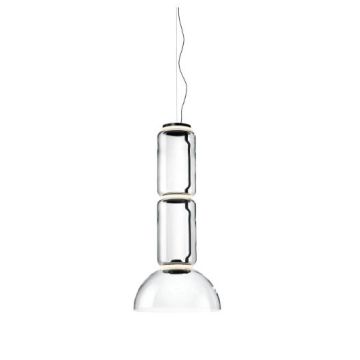 Flos Noctambule Suspension 2 Low Cylinder Bowl Hanglamp transparant-1