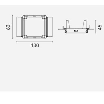 Flos Pre-installation frame for Light Shadow Montagemateriaal lichtgrijs-1