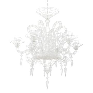 Forestier Chandelier ANGELUS White Hanglamp wit-1