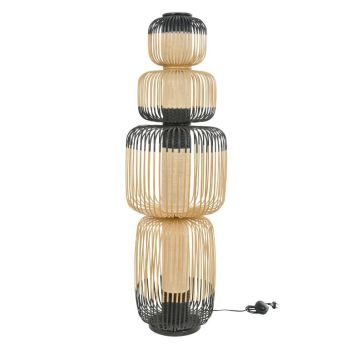 Forestier Lampadaire bamboo light Vloerlamp zwart-1