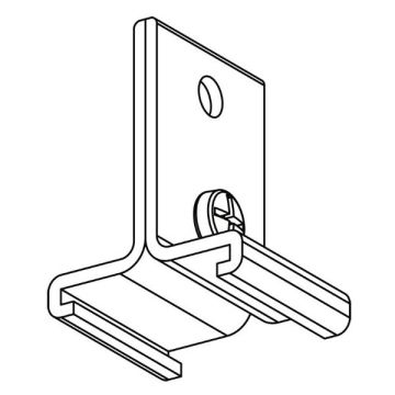 Global Trac Pro klem voor draadophanging, wit Rails, Tracks & Kabelsystem-1