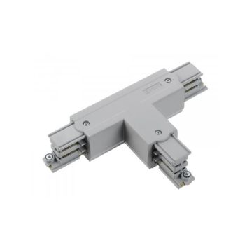 Global Trac Pro T-stuk fase links/boven Rails, Tracks & Kabelsystem lichtgrijs-1