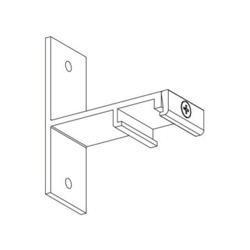 Global Trac SKB21 wandklem Rails, Tracks & Kabelsystem donkergrijs-1