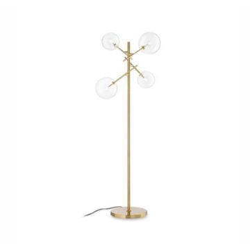 Ideallux Equinoxe pt4 brass G4 max 4 x 2W Vloerlamp goud/messing-1