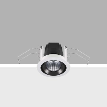 iGuzzini Laser Adjustable (tilting) round recessed luminaire med 6.8W 656 Downlighters zwart-1