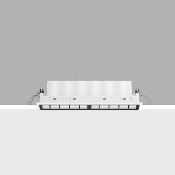 iGuzzini Laser Blade XS Recessed Frame section 1 Plafondlamp zwart-1