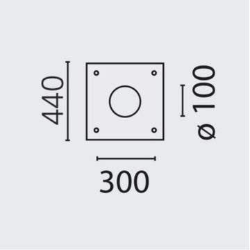 iGuzzini Plate w/bolts  Technische Accessoires lichtgrijs-1