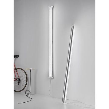 Ingo Maurer Blow Me Up 120 cm silver + plug-in power supply Wandlamp zilver-1