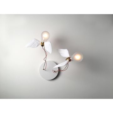 Ingo Maurer Lucellino Doppio 230 V/ 12 V 2000-2700 K Wandlamp wit