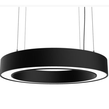 Intra-lighting Wave Round C/S SOP 1950 lm 19 W 830 D615 mm DALI IP20 white Hanglamp zwart-1