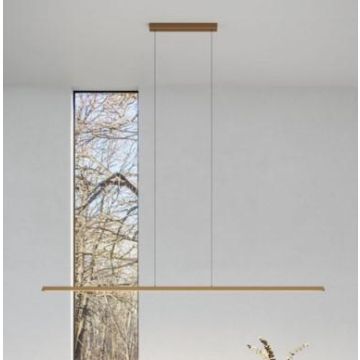 Jacco Maris Keep it straight 160cm 30W 2630K 1700 lm brushed brass dark gree Hanglamp goud/messing-1