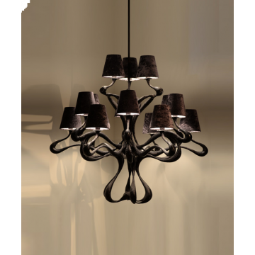 Jacco Maris ode 1647 15 lamp chandelier black copper Hanglamp zwart-1