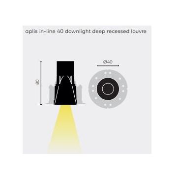 Kreon Aplis in-Line 40,  deep recessed louvre, black Technische Accessoires zwart-1