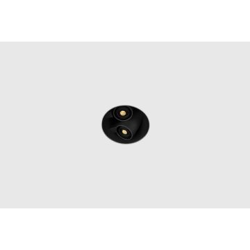 Kreon ato in-line 80 twin, LED, black, 2x325lm, 3000K, CRI 90, 500mA,  Downlighters zwart-1