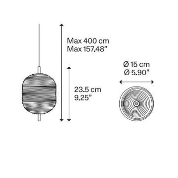 Lodes Jefferson small Black Chrome Hanglamp zwart-1