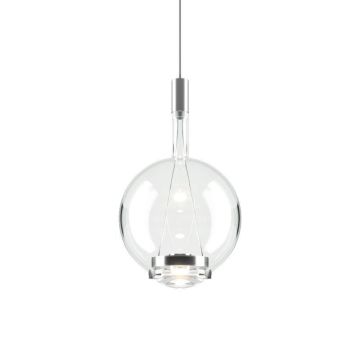 Lodes Sky–Fall Round med 2700K 12W 1877lm chrome clear Hanglamp transparant-1