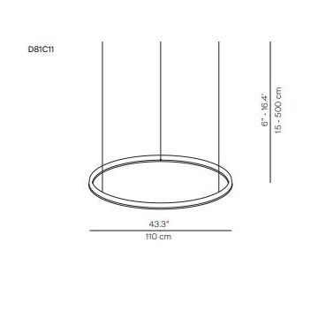 Luceplan Compendium 2700K brass 110cm Hanglamp goud/messing-1