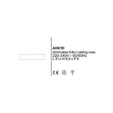 Luceplan Luceplan Across Ceiling Rose DALI  Technische Accessoires zwart-1