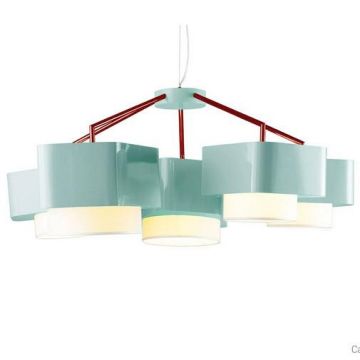 Mambo / UTU Carousel 5 Arms Hanglamp turquoise-1